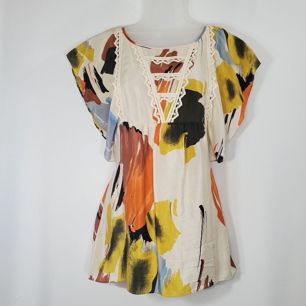 Edme & Esyllte Silk Fairy Top Anthropologie